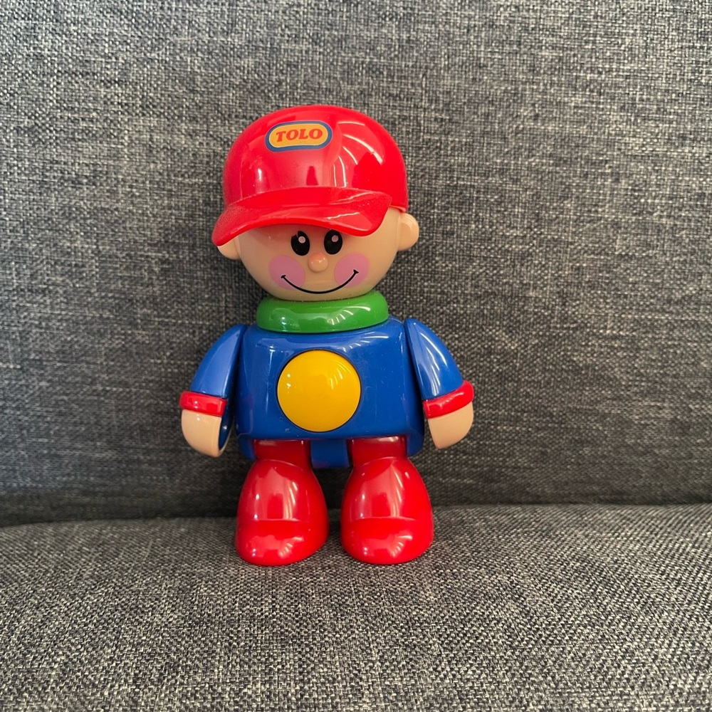 TOLO First Friends Poseable Boy CLICKING & SQUEAKING Infant Baby toy